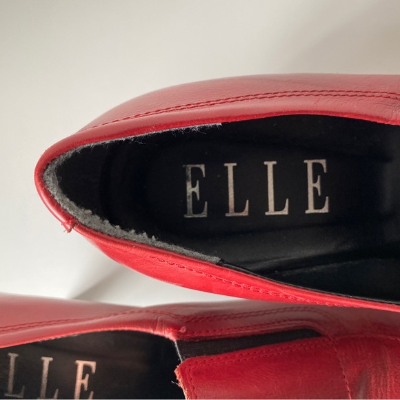 Elle Pointy Kitten Heels, Dark Red Leather - Picture 5 of 6